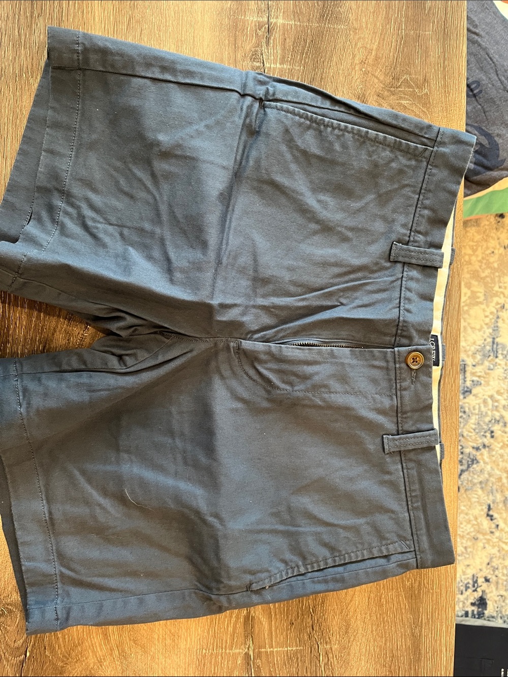 J. Crew Men's Slate Blue Flat-Front Chino Shorts